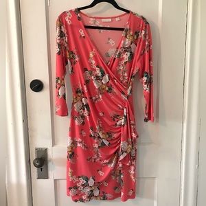 New York & Company Floral Wrap Dress